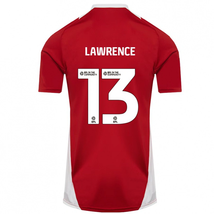 Danxen Kvinder Charlie Lawrence #13 Rød Hvid Guld Hjemmebane Spillertrøjer 2025/26 Trøje T-Shirt