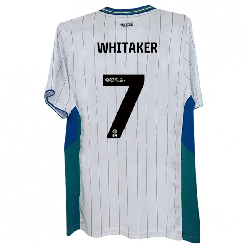 Danxen Kvinder Charlie Whitaker #7 Hvid Grøn Blå Hjemmebane Spillertrøjer 2025/26 Trøje T-Shirt
