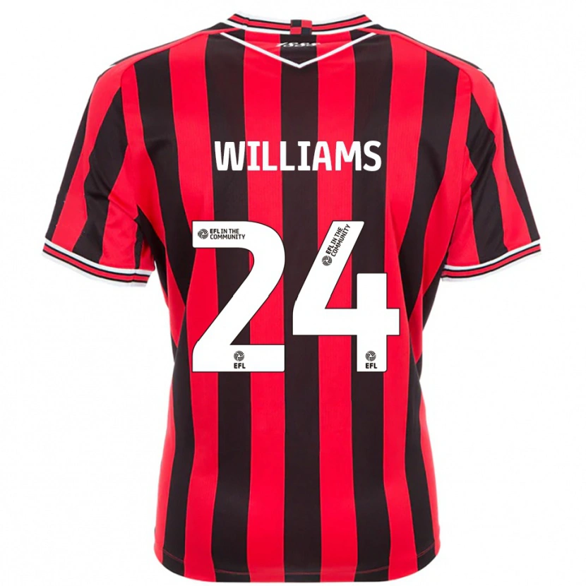 Danxen Kvinder Harry Williams #24 Rød Sort Hjemmebane Spillertrøjer 2025/26 Trøje T-Shirt