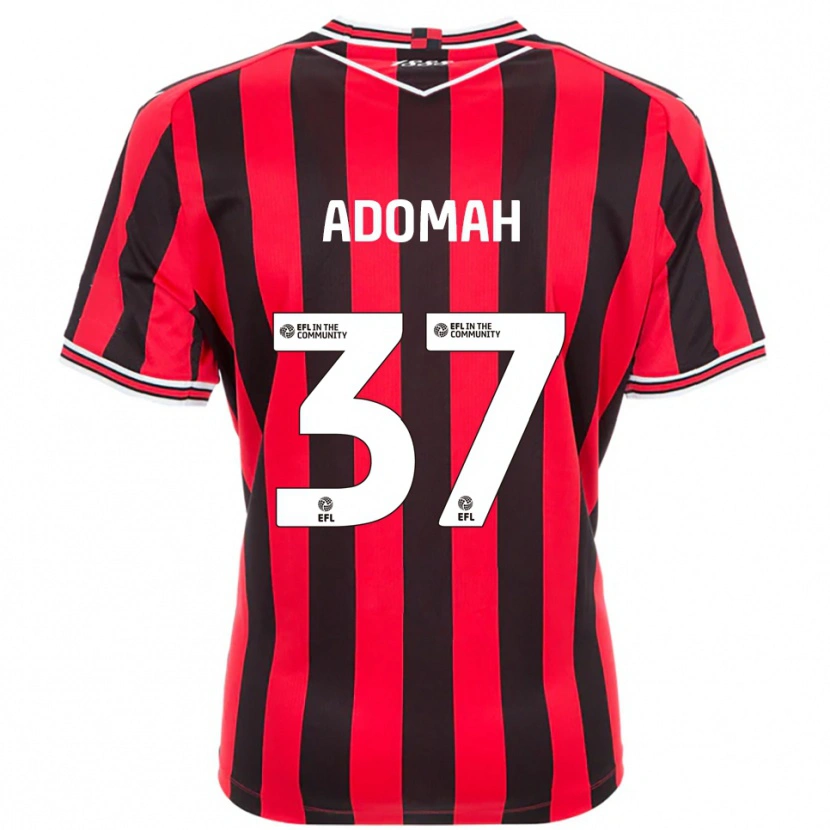 Danxen Kvinder Albert Adomah #37 Rød Sort Hjemmebane Spillertrøjer 2025/26 Trøje T-Shirt
