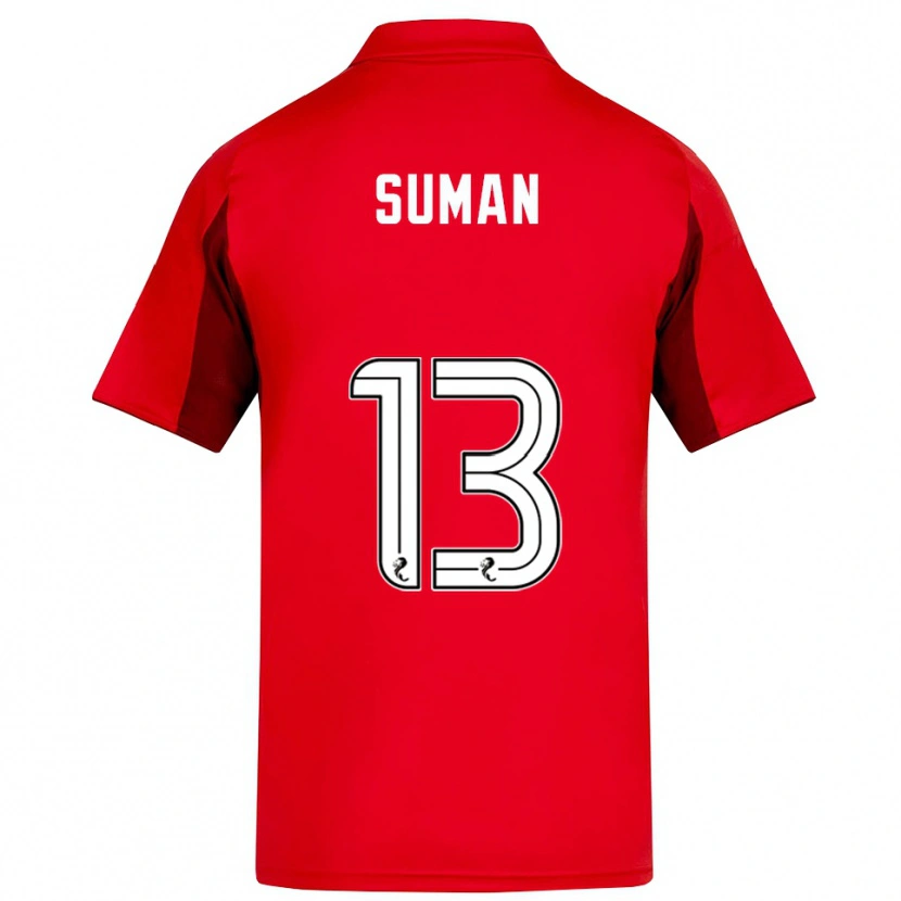 Danxen Kvinder Nick Suman #13 Rød Burgunder Hjemmebane Spillertrøjer 2025/26 Trøje T-Shirt
