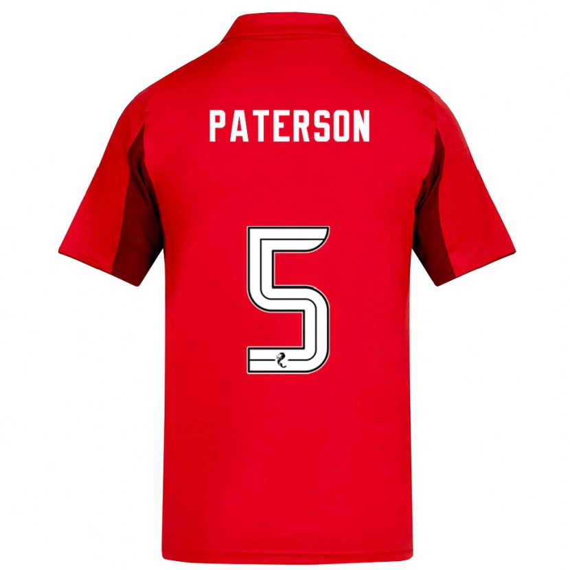 Danxen Kvinder Donna Paterson #5 Rød Burgunder Hjemmebane Spillertrøjer 2025/26 Trøje T-Shirt
