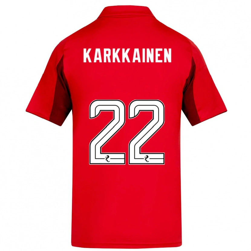 Danxen Kvinder Elena Kärkkäinen #22 Rød Burgunder Hjemmebane Spillertrøjer 2025/26 Trøje T-Shirt