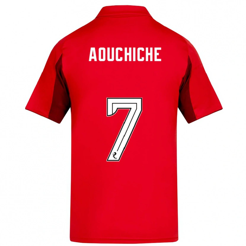 Danxen Kvinder Adil Aouchiche #7 Rød Burgunder Hjemmebane Spillertrøjer 2025/26 Trøje T-Shirt