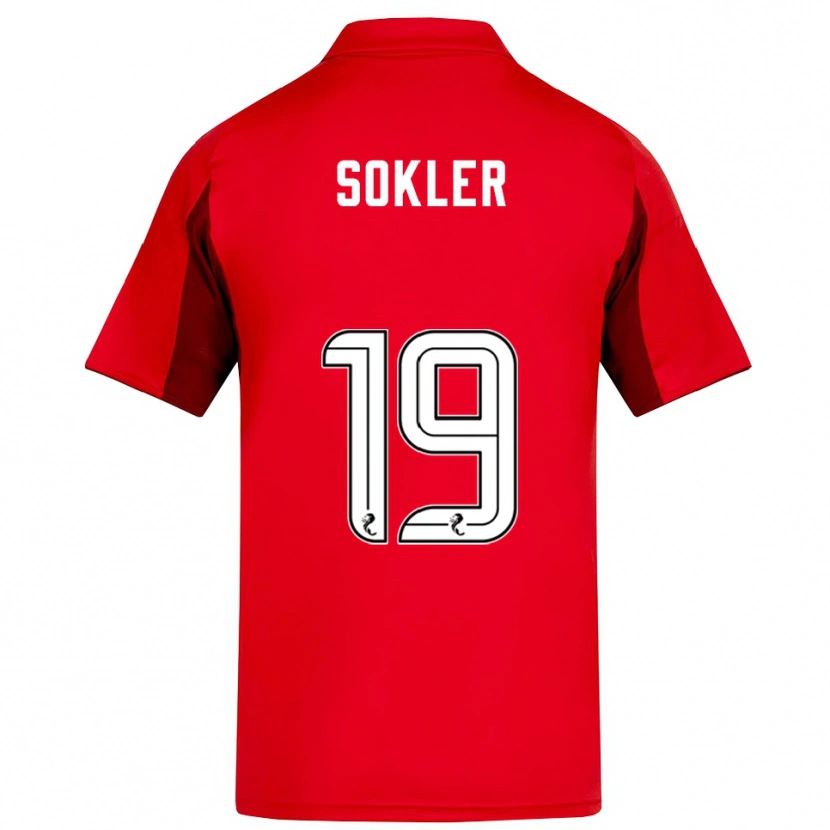 Danxen Kvinder Ester Sokler #19 Rød Burgunder Hjemmebane Spillertrøjer 2025/26 Trøje T-Shirt