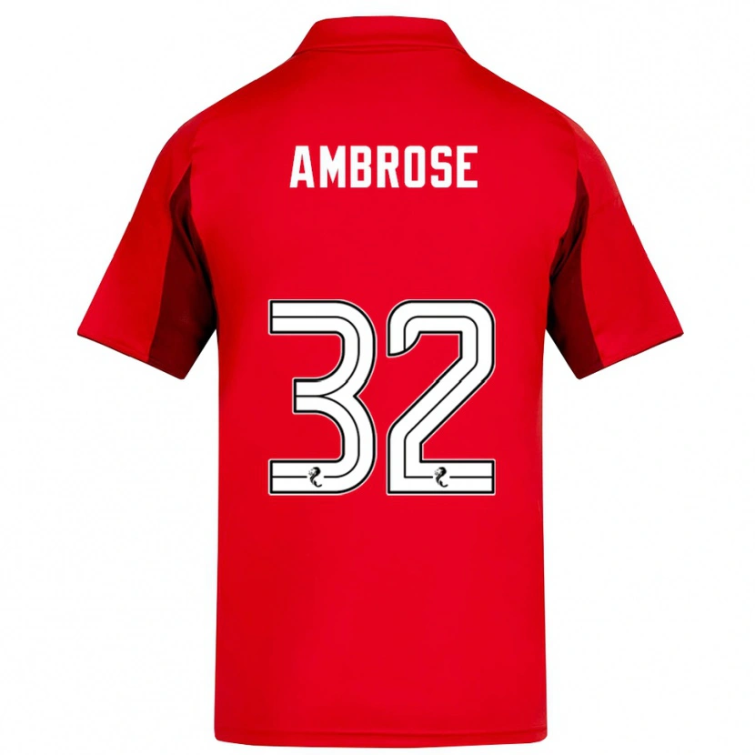Danxen Kvinder Peter Ambrose #32 Rød Burgunder Hjemmebane Spillertrøjer 2025/26 Trøje T-Shirt