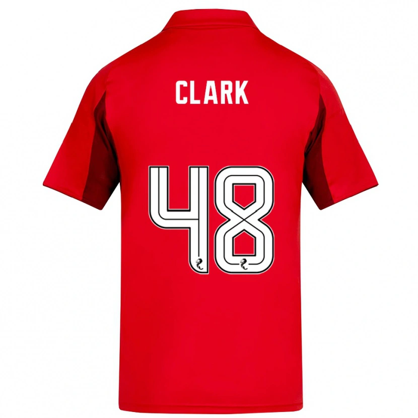 Danxen Kvinder Ellis Clark #48 Rød Burgunder Hjemmebane Spillertrøjer 2025/26 Trøje T-Shirt