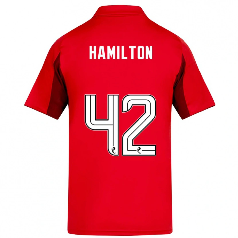 Danxen Kvinder Brendan Hamilton #42 Rød Burgunder Hjemmebane Spillertrøjer 2025/26 Trøje T-Shirt
