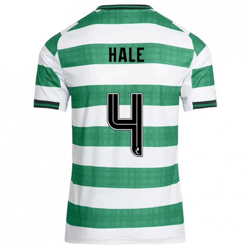 Danxen Kvinder Finlay Hale #4 Grøn Hvid Hjemmebane Spillertrøjer 2025/26 Trøje T-Shirt