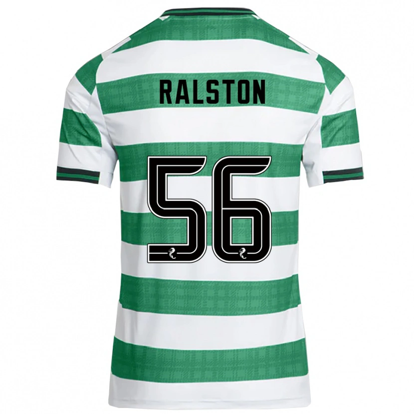 Danxen Kvinder Anthony Ralston #56 Grøn Hvid Hjemmebane Spillertrøjer 2025/26 Trøje T-Shirt