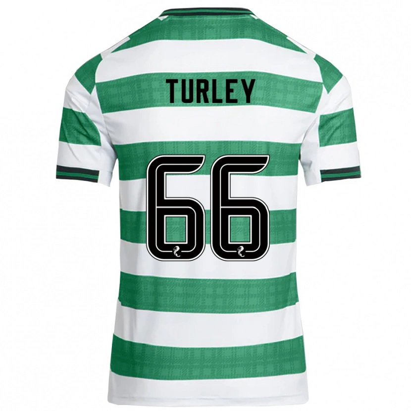 Danxen Kvinder Francis Turley #66 Grøn Hvid Hjemmebane Spillertrøjer 2025/26 Trøje T-Shirt