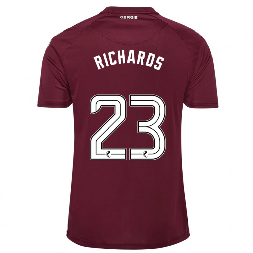Danxen Kvinder Jackie Richards #23 Burgunder Hvid Hjemmebane Spillertrøjer 2025/26 Trøje T-Shirt