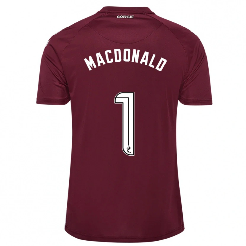Danxen Kvinder Jamie Macdonald #1 Burgunder Hvid Hjemmebane Spillertrøjer 2025/26 Trøje T-Shirt