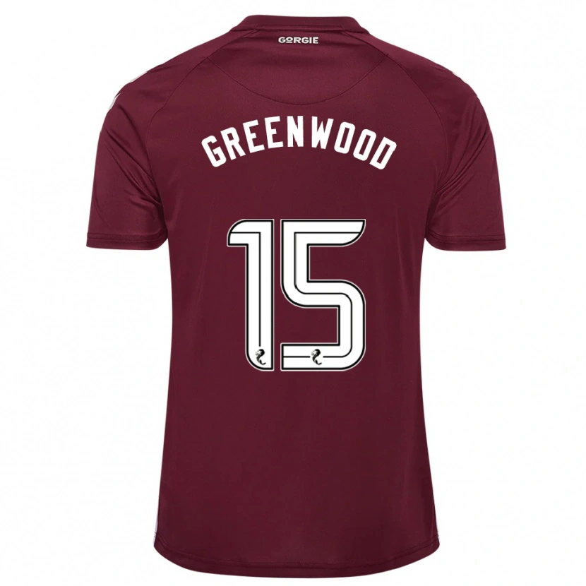 Danxen Kvinder Brodie Greenwood #15 Burgunder Hvid Hjemmebane Spillertrøjer 2025/26 Trøje T-Shirt