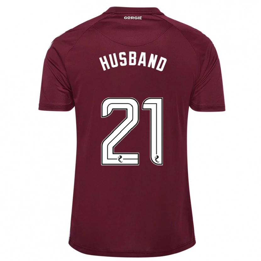 Danxen Kvinder Erin Husband #21 Burgunder Hvid Hjemmebane Spillertrøjer 2025/26 Trøje T-Shirt