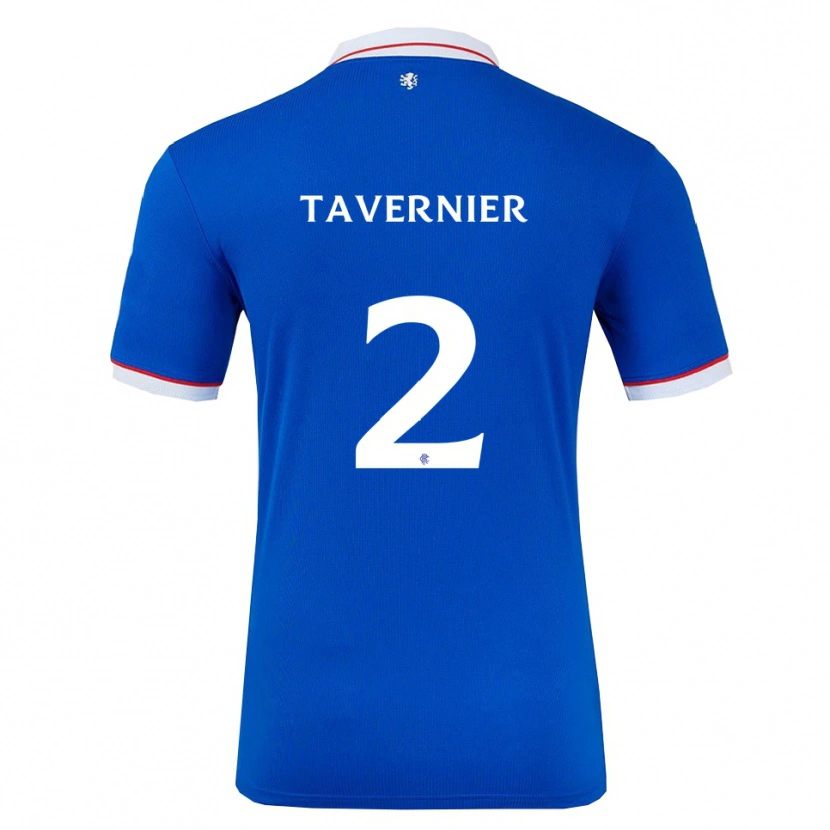 Danxen Kvinder James Tavernier #2 Blå Hvid Hjemmebane Spillertrøjer 2025/26 Trøje T-Shirt