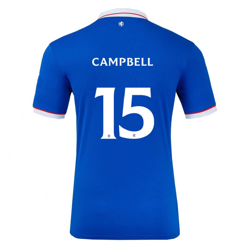 Danxen Kvinder Connor Campbell #15 Blå Hvid Hjemmebane Spillertrøjer 2025/26 Trøje T-Shirt