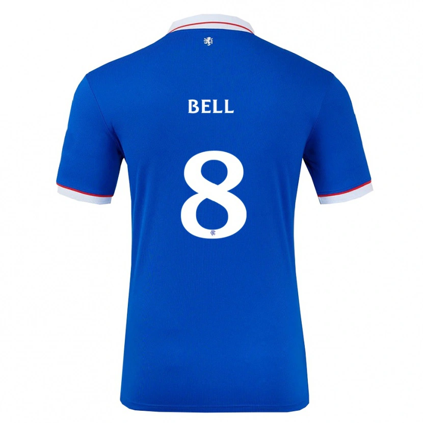 Danxen Kvinder Cameron Bell #8 Blå Hvid Hjemmebane Spillertrøjer 2025/26 Trøje T-Shirt
