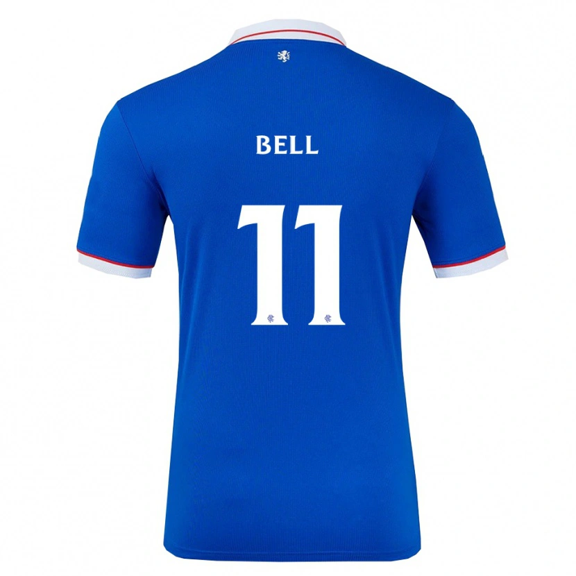 Danxen Kvinder Megan Bell #11 Blå Hvid Hjemmebane Spillertrøjer 2025/26 Trøje T-Shirt
