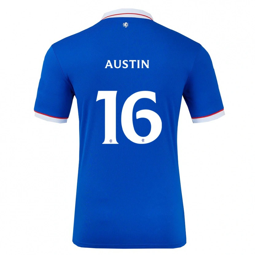 Danxen Kvinder Eilidh Austin #16 Blå Hvid Hjemmebane Spillertrøjer 2025/26 Trøje T-Shirt