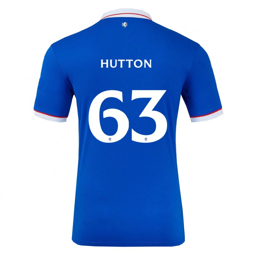 Danxen Kvinder Zander Hutton #63 Blå Hvid Hjemmebane Spillertrøjer 2025/26 Trøje T-Shirt