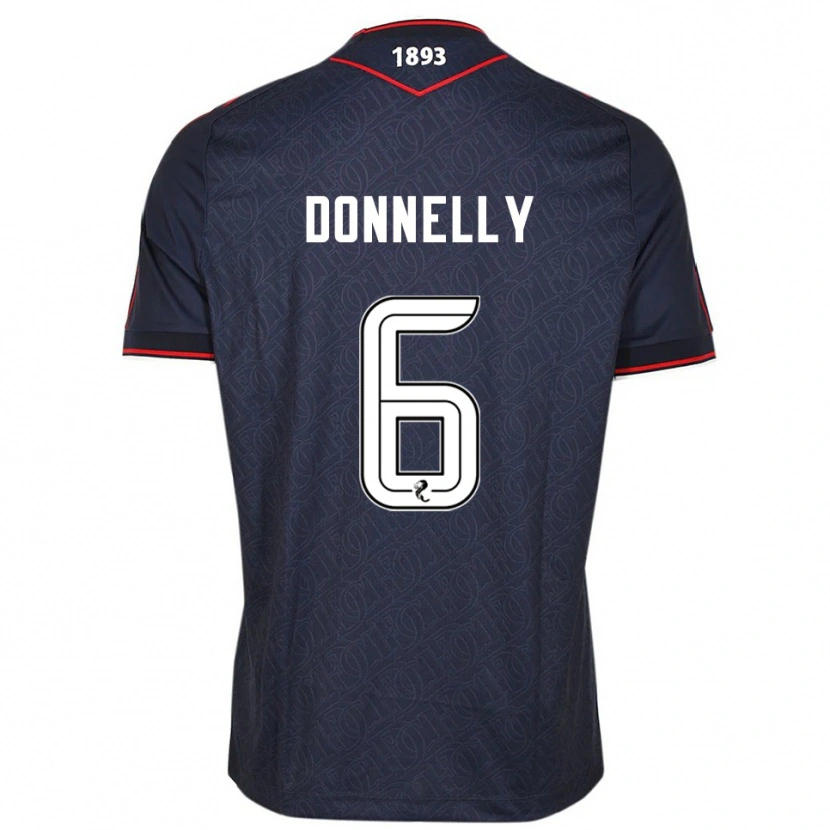 Danxen Kvinder Aaron Donnelly #6 Marineblå Hvid Hjemmebane Spillertrøjer 2025/26 Trøje T-Shirt