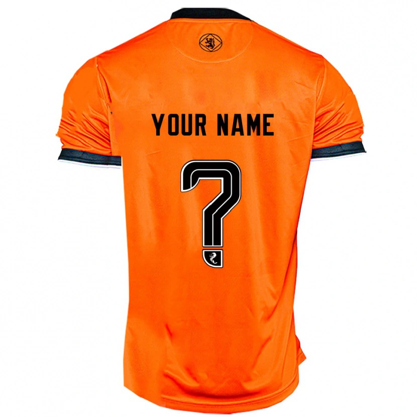 Danxen Kvinder Dit Navn #0 Orange Sort Hjemmebane Spillertrøjer 2025/26 Trøje T-Shirt