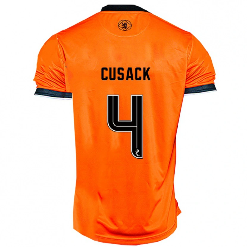 Danxen Kvinder Abbie Cusack #4 Orange Sort Hjemmebane Spillertrøjer 2025/26 Trøje T-Shirt