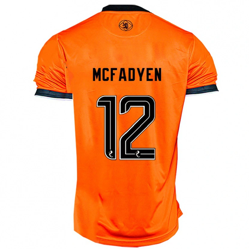 Danxen Kvinder Stacey Mcfadyen #12 Orange Sort Hjemmebane Spillertrøjer 2025/26 Trøje T-Shirt