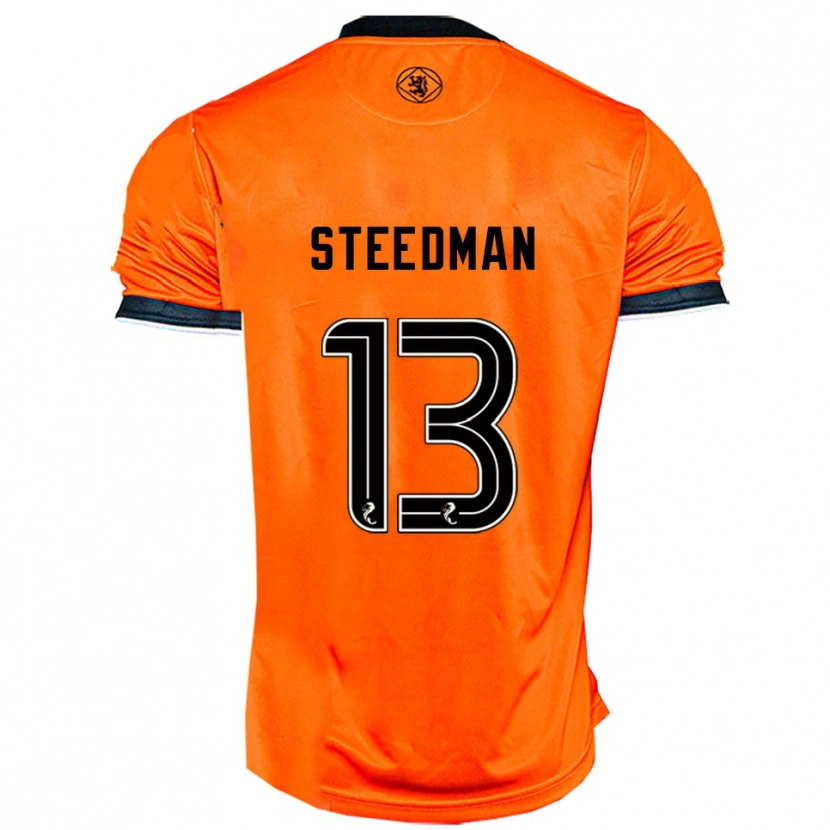 Danxen Kvinder Morgan Steedman #13 Orange Sort Hjemmebane Spillertrøjer 2025/26 Trøje T-Shirt