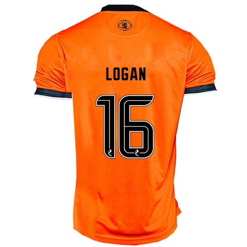Danxen Kvinder Alex Logan #16 Orange Sort Hjemmebane Spillertrøjer 2025/26 Trøje T-Shirt