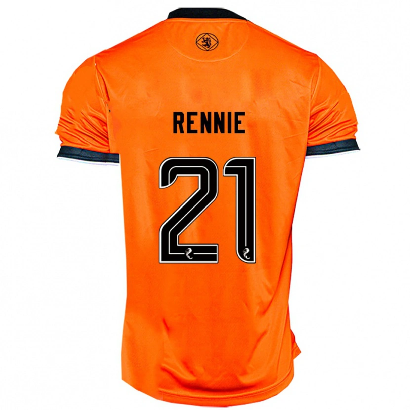 Danxen Kvinder Beth Rennie #21 Orange Sort Hjemmebane Spillertrøjer 2025/26 Trøje T-Shirt