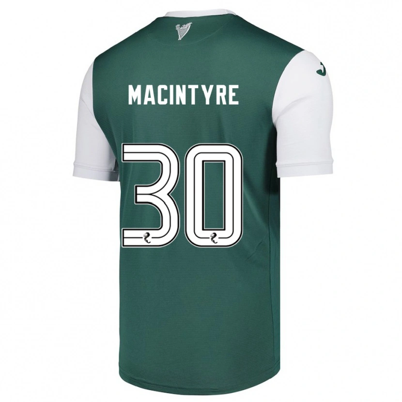 Danxen Kvinder Jacob Macintyre #30 Grøn Hvid Hjemmebane Spillertrøjer 2025/26 Trøje T-Shirt