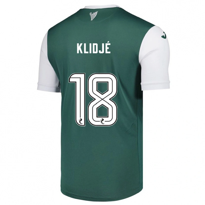 Danxen Kvinder Thibault Klidjé #18 Grøn Hvid Hjemmebane Spillertrøjer 2025/26 Trøje T-Shirt