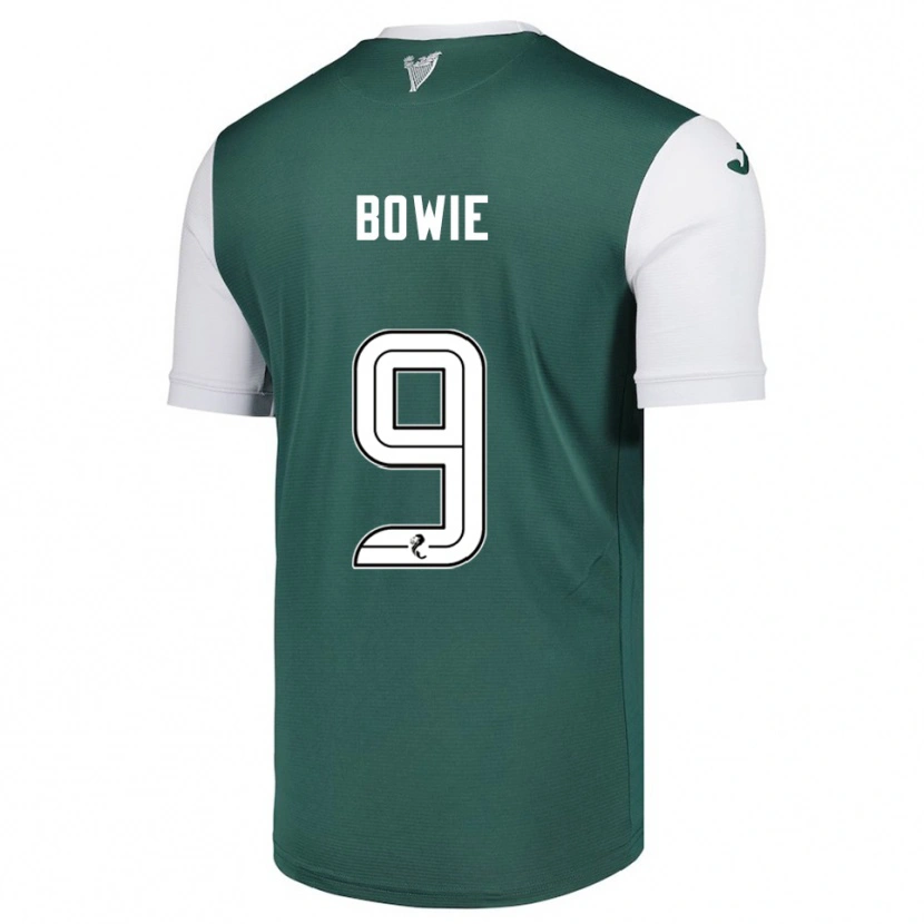 Danxen Kvinder Kieron Bowie #9 Grøn Hvid Hjemmebane Spillertrøjer 2025/26 Trøje T-Shirt