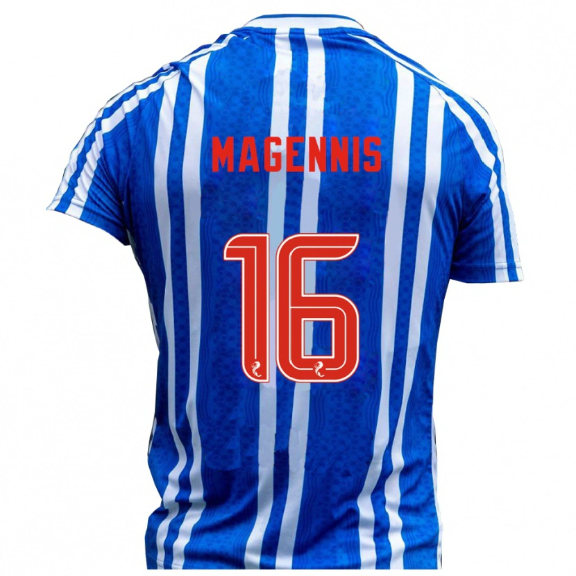 Danxen Kvinder Kyle Magennis #16 Blå Hvid Hjemmebane Spillertrøjer 2025/26 Trøje T-Shirt