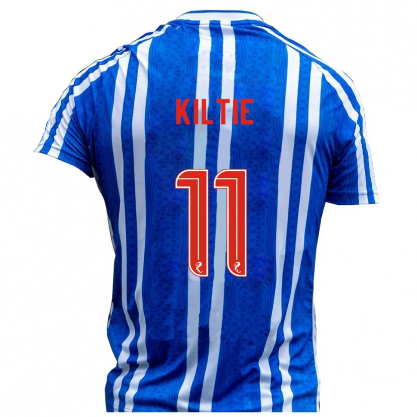 Danxen Kvinder Greg Kiltie #11 Blå Hvid Hjemmebane Spillertrøjer 2025/26 Trøje T-Shirt