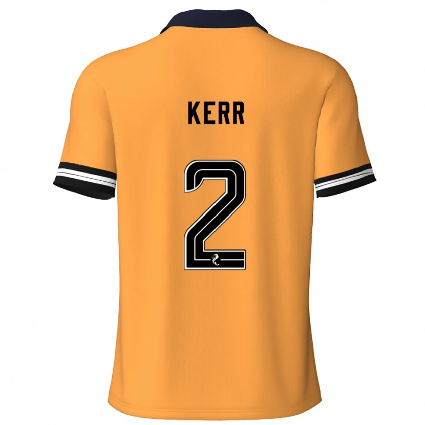 Danxen Kvinder Cammy Kerr #2 Gul Sort Hjemmebane Spillertrøjer 2025/26 Trøje T-Shirt