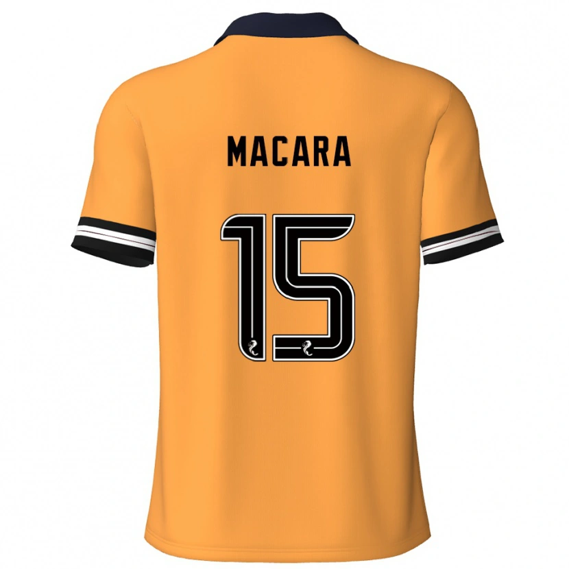 Danxen Kvinder Elise Macara #15 Gul Sort Hjemmebane Spillertrøjer 2025/26 Trøje T-Shirt
