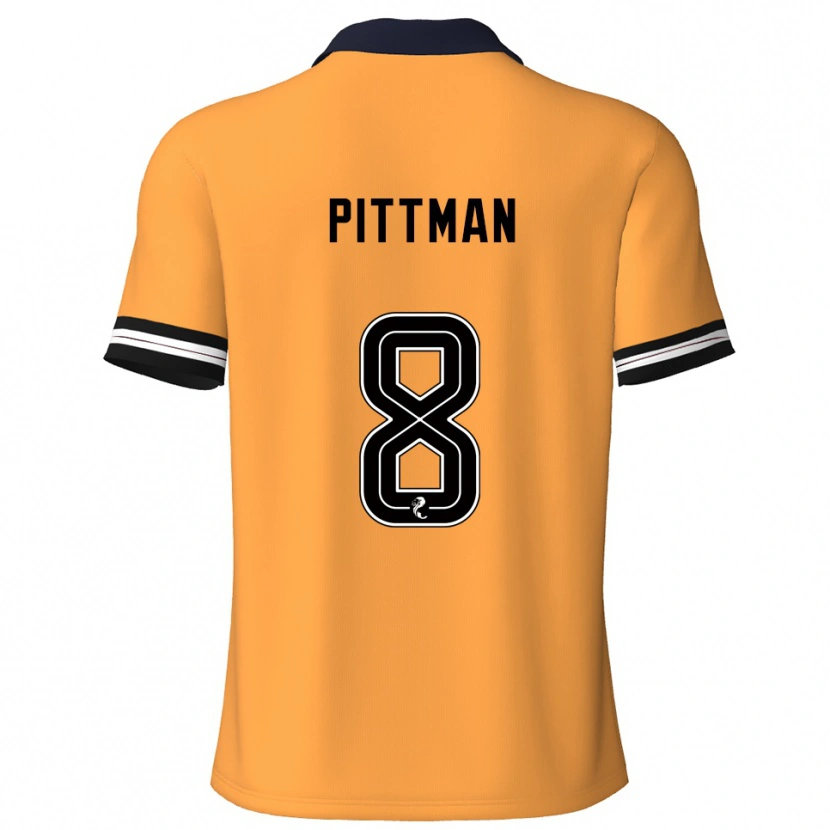 Danxen Kvinder Scott Pittman #8 Gul Sort Hjemmebane Spillertrøjer 2025/26 Trøje T-Shirt