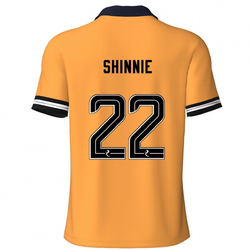 Danxen Kvinder Andrew Shinnie #22 Gul Sort Hjemmebane Spillertrøjer 2025/26 Trøje T-Shirt