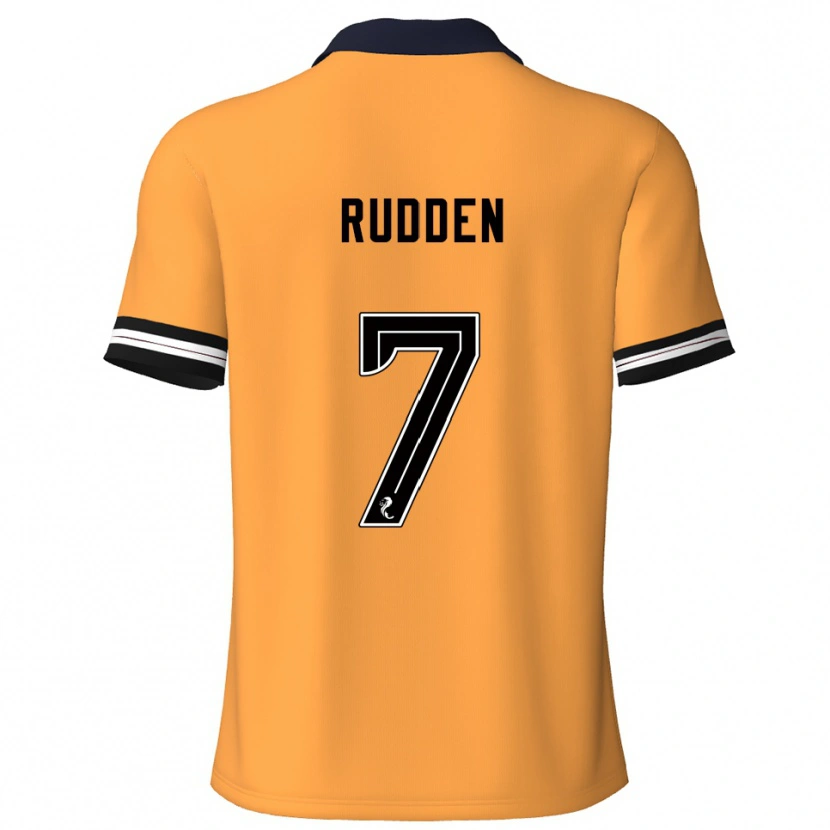 Danxen Kvinder Zak Rudden #7 Gul Sort Hjemmebane Spillertrøjer 2025/26 Trøje T-Shirt