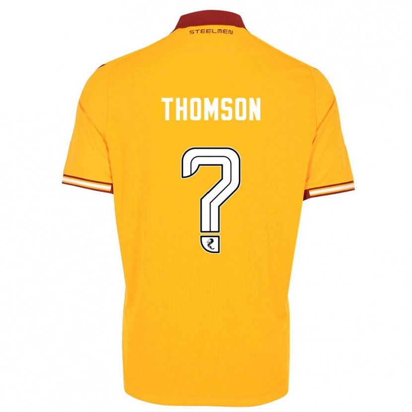 Danxen Kvinder Aaron Thomson #0 Gul Burgunder Hjemmebane Spillertrøjer 2025/26 Trøje T-Shirt
