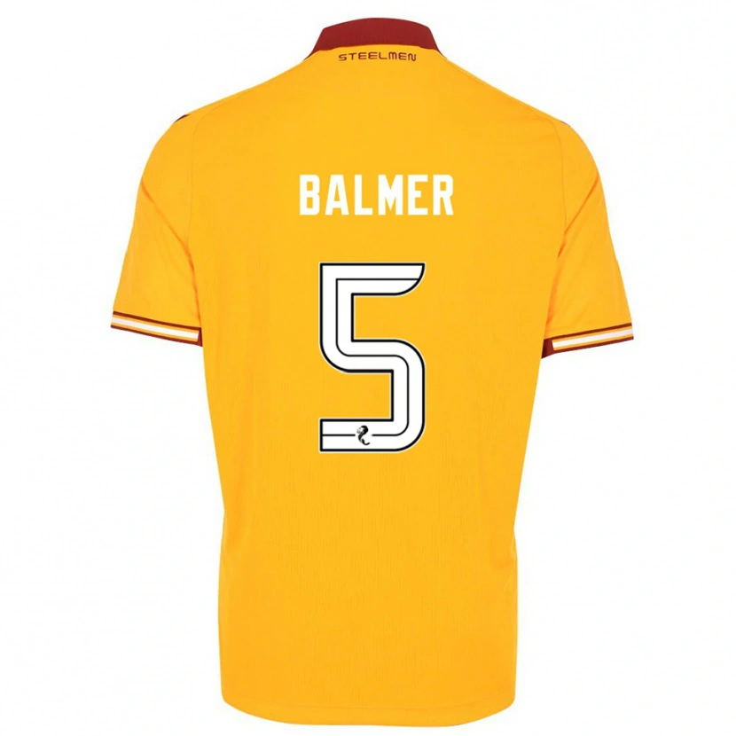 Danxen Kvinder Kofi Balmer #5 Gul Burgunder Hjemmebane Spillertrøjer 2025/26 Trøje T-Shirt