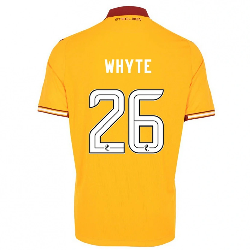 Danxen Kvinder Olly Whyte #26 Gul Burgunder Hjemmebane Spillertrøjer 2025/26 Trøje T-Shirt