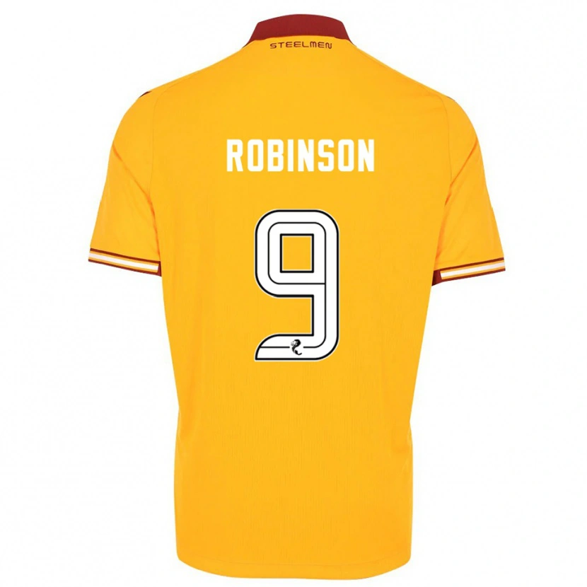 Danxen Kvinder Zach Robinson #9 Gul Burgunder Hjemmebane Spillertrøjer 2025/26 Trøje T-Shirt