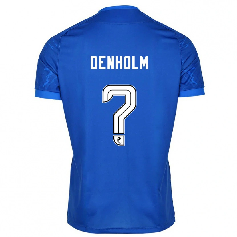 Danxen Kvinder Ben Denholm #0 Blå Hvid Hjemmebane Spillertrøjer 2025/26 Trøje T-Shirt