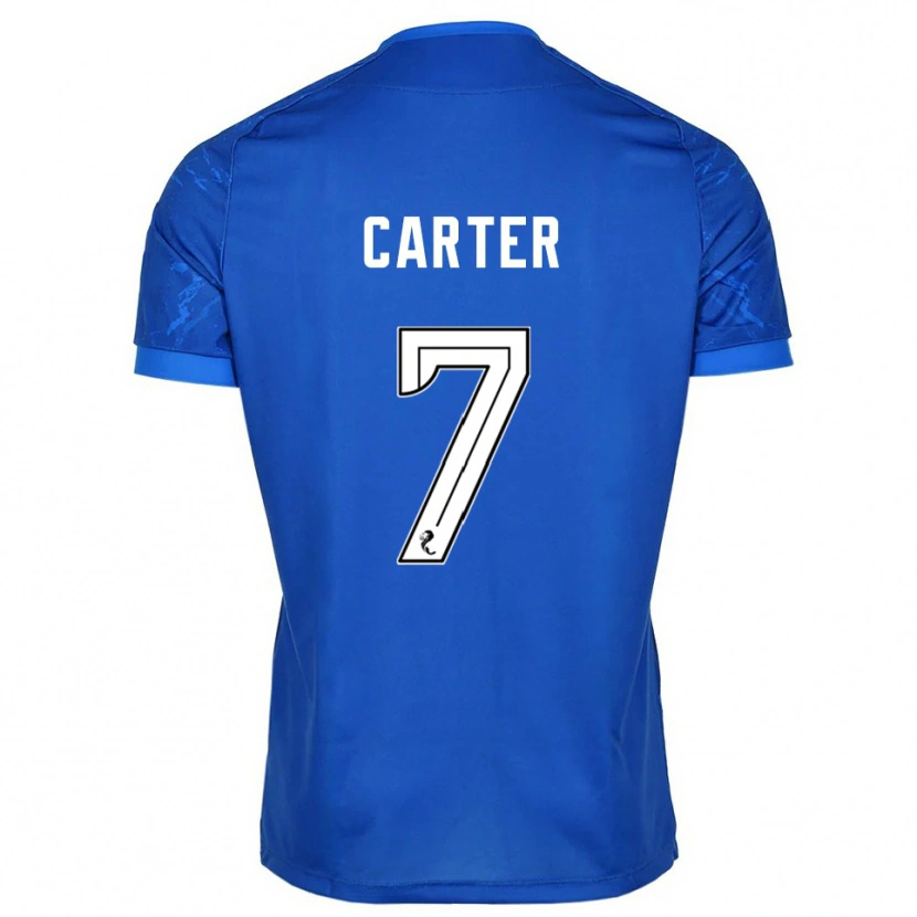 Danxen Kvinder Nicole Carter #7 Blå Hvid Hjemmebane Spillertrøjer 2025/26 Trøje T-Shirt