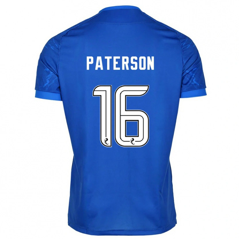Danxen Kvinder Megan Paterson #16 Blå Hvid Hjemmebane Spillertrøjer 2025/26 Trøje T-Shirt