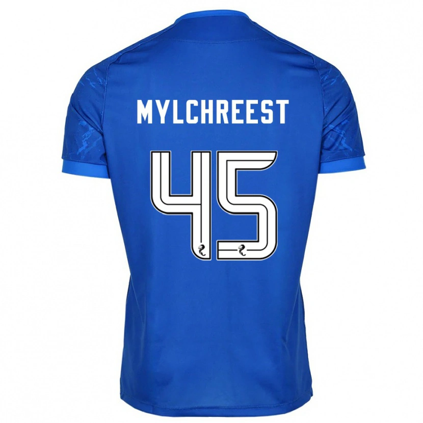 Danxen Kvinder Jackson Mylchreest #45 Blå Hvid Hjemmebane Spillertrøjer 2025/26 Trøje T-Shirt
